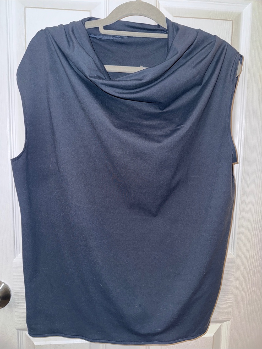 Sleeveless Cowl Neck Camisole in Navy